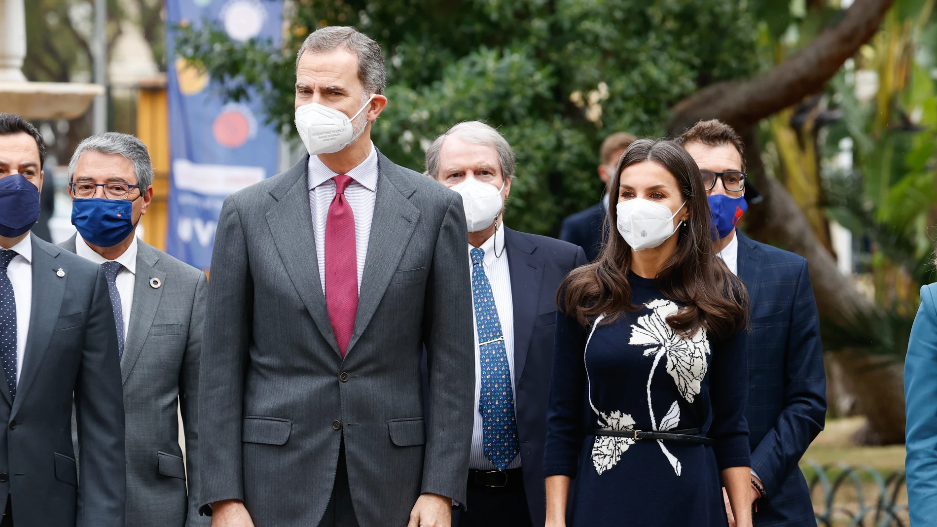La Reina Letizia y el Rey Felipe en Málaga.