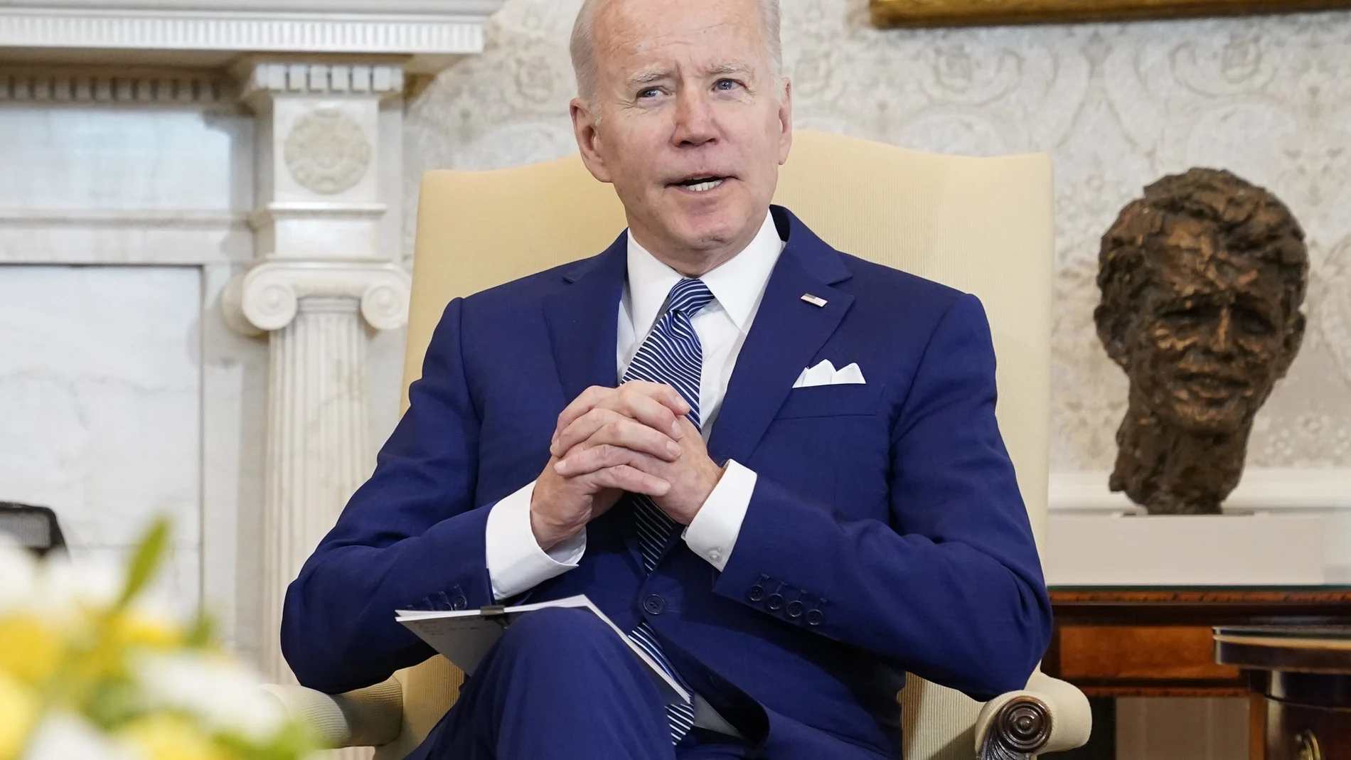 El presidente de Estados Unidos, en el Despacho Oval de la Casa Blanca