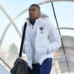 Kylian Mbappé, durante un viaje