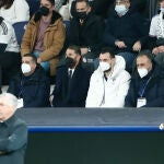 Sergio Ramos, en el Santiago Bernabéu, donde vio perder al PSG contra el Real Madrid