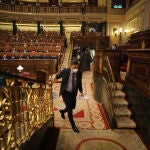 El presidente del Gobierno, Pedro Sánchez, ayer, en la sesión de control en el Congreso