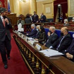 XII Encuentro Iberoamericano de Derecho Procesal Constitucional. Asisten los presidentes eméritos del Tribunal Constitucional: Miguel Rodriguez, Alvaro Rodriguez, Pedro Crus, Emilia Casas, Pascual Sala, Francisco Perez de los Cobos y Juan José Gonzalez Rivas.