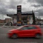 Vista de una gasolinera de Repsol en Madrid