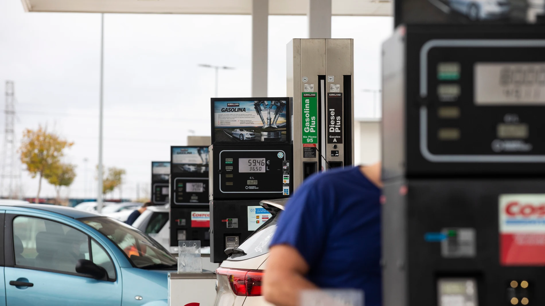 Imágenes de una gasolinera en Getafe