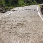Carretera cortada en Genalguacil
