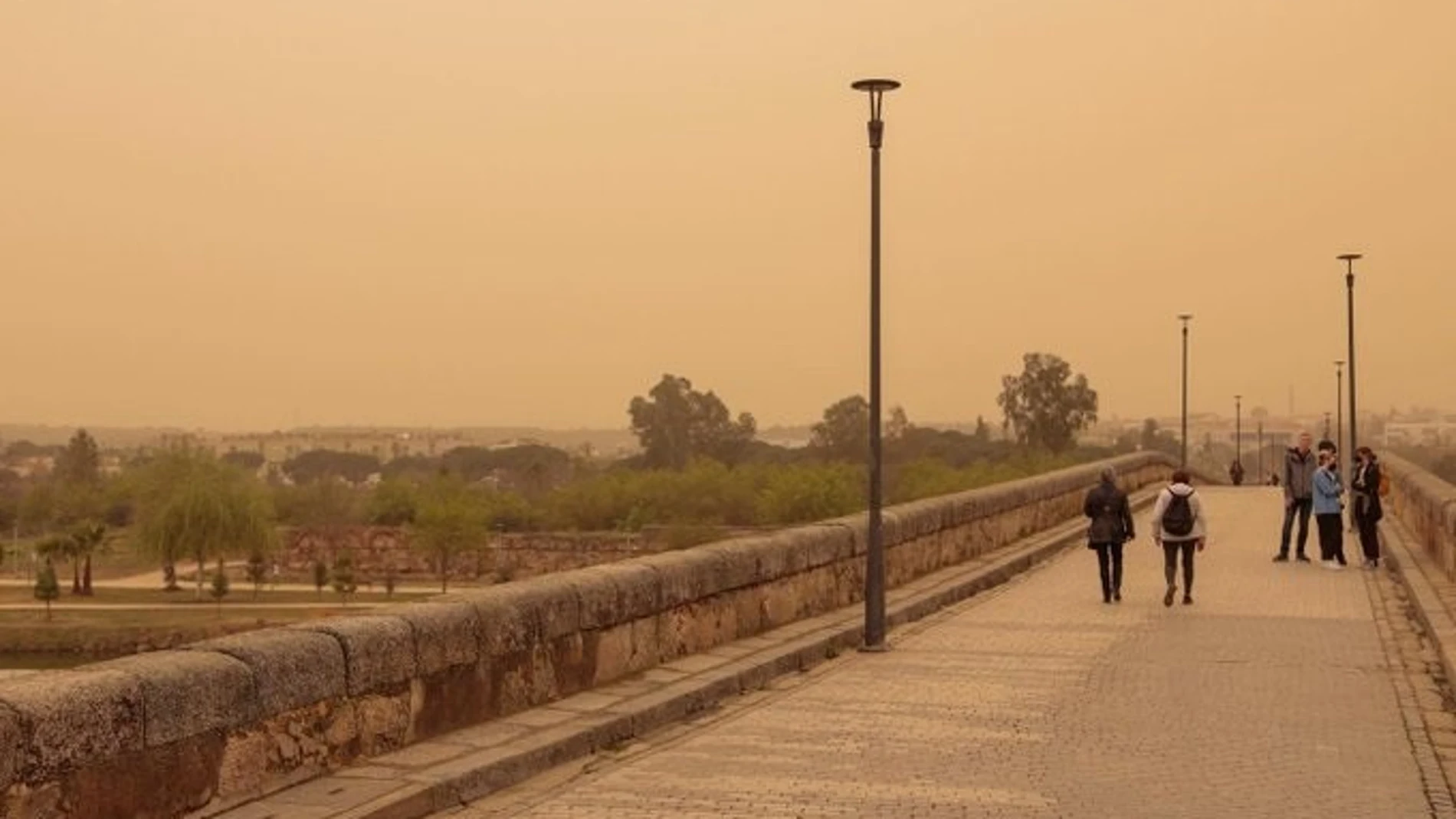 Efectos de la calima en Mérida