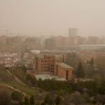 Arena en suspensión sobre Valladolid