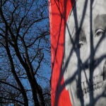 Un cartel de Putin en Riga (Letonia)
