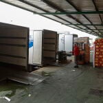 Camiones de fruta y verdura en Mercabarna