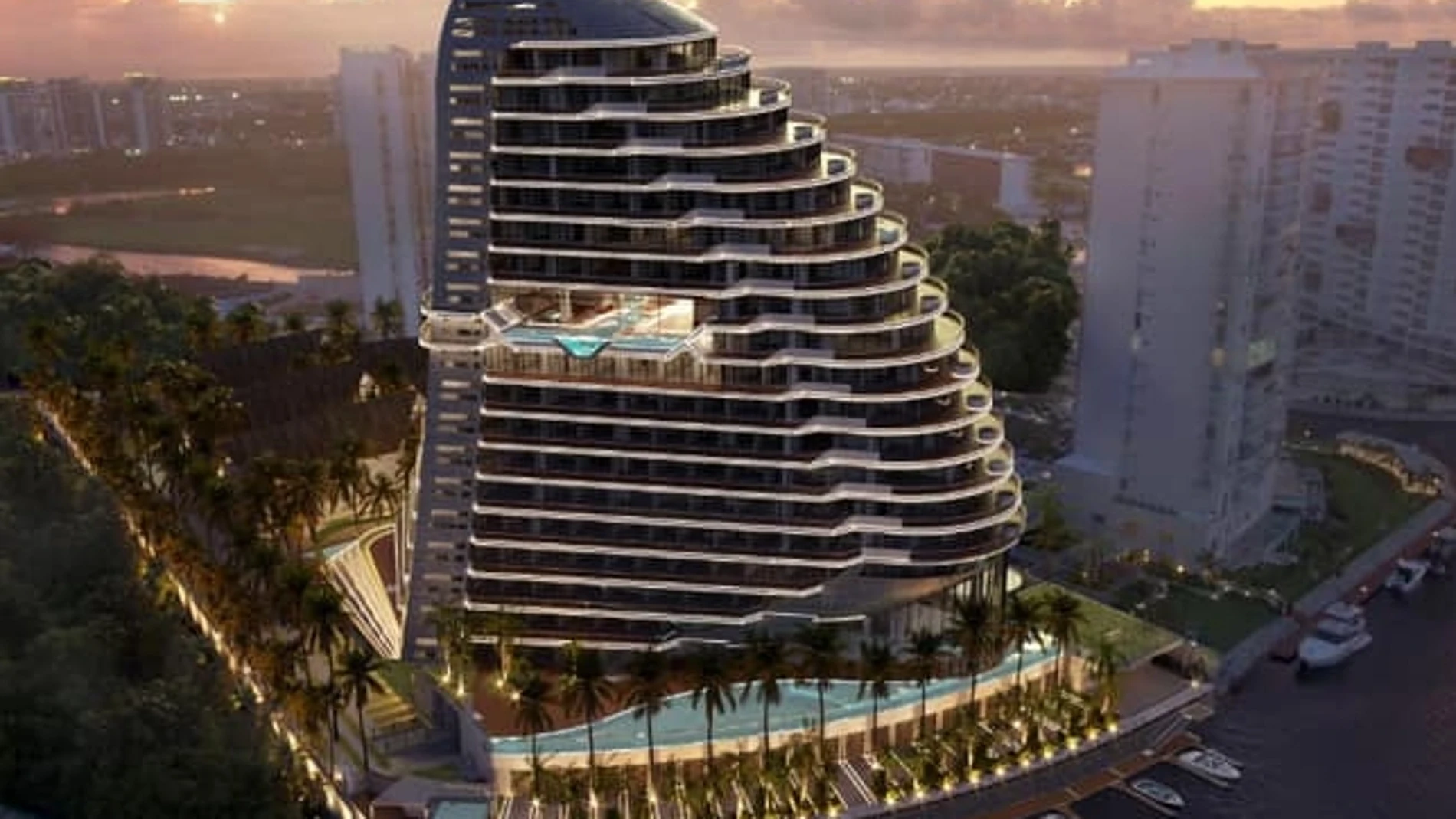Espectacular panorama de la Shark Tower.