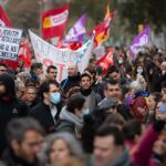 Manifestación de los sindicatos de profesores, esta semana en Barcelona