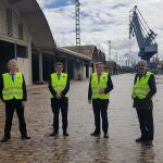 El presidente de Puertos del Estado, Álvaro Rodríguez Dapena, ha visitado las instalaciones del Pueto de Sevilla, donde ha sido recibido por el presidente de la APS, Rafael Carmona.