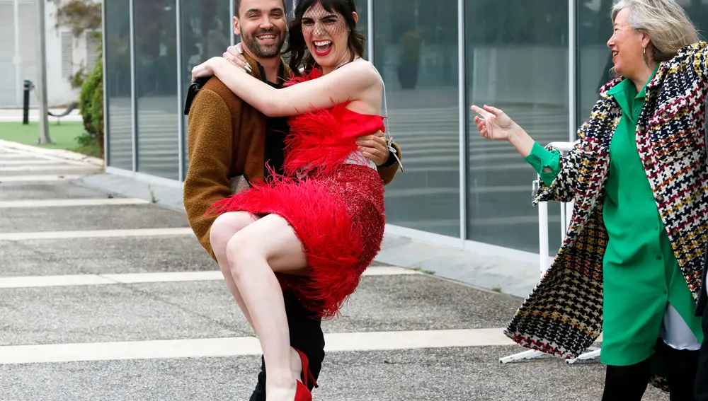 Silvestre (izq.) y Pérez, en la presentación a la prensa de "Mi vacío y yo"