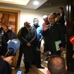 El presidente de la Conferencia Episcopal Española (CEE), el cardenal Juan José Omella, tras su reunión la semana pasada con representantes de la Asociación Nacional Infancia Robada (Anir)
