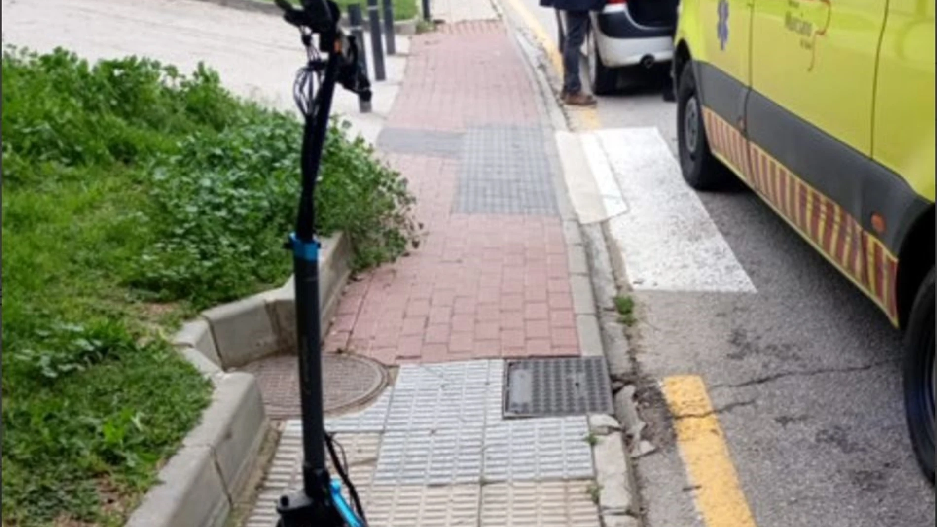Herida en un accidente de tráfico la conductora de un patinete eléctrico