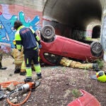 Imagen del rescate de los bomberos de Alicante
