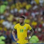 Neymar, durante un encuentro con la selección brasileña
