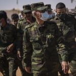 El líder del Frente Polisario, Brahim Ghali, en el campamento de refugiados de Dajla (Argelia) en octubre del pasado año