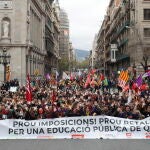Miles de profesores se manifestaron en marzo en Barcelona. EFE/Marta Pérez