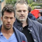 Nacho Palau en compañía de Miguel Bosé cuando aún eran pareja