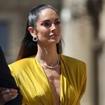 La modelo Eugenia Silva durante la boda de Isabelle Junot y Alvaro Falco en Plasencia (Cáceres) el sábado 2 de abril de 2022.