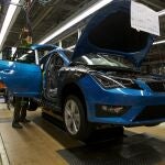 Cadena de montaje de coches Seat en la Fábrica de Martorell