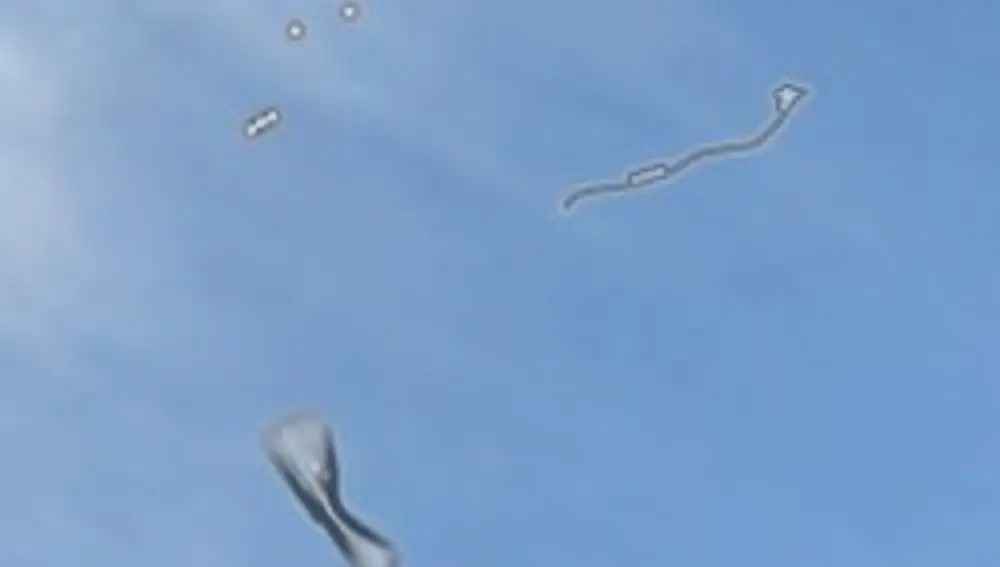 Ejemplo de cómo se ven este tipo de moscas volantes mirando al cielo