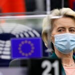 La presidenta de la Comisión Europea, Ursula von der Leyen, en el Parlamento Europeo