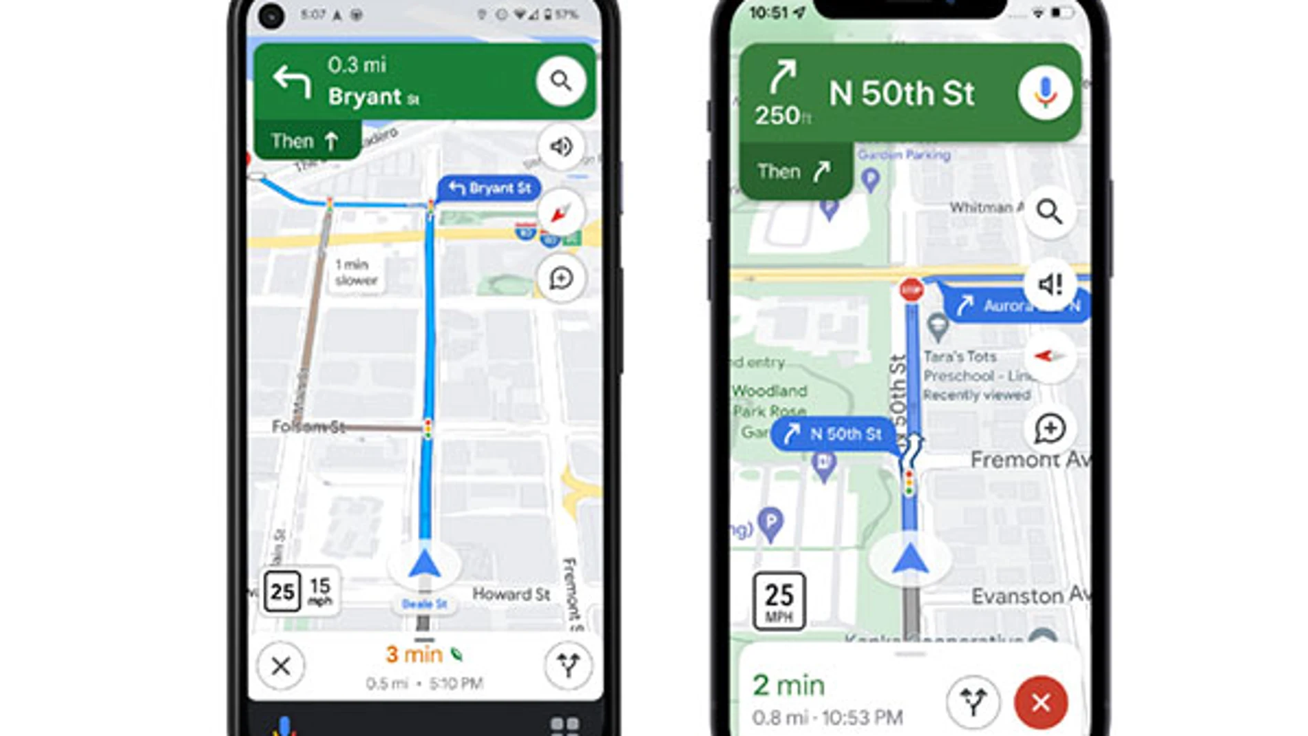 Google Maps comienza a mostrar la ubicación de semáforos y señales de Stop.