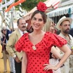 Lourdes Montes en la Feria de Abril.