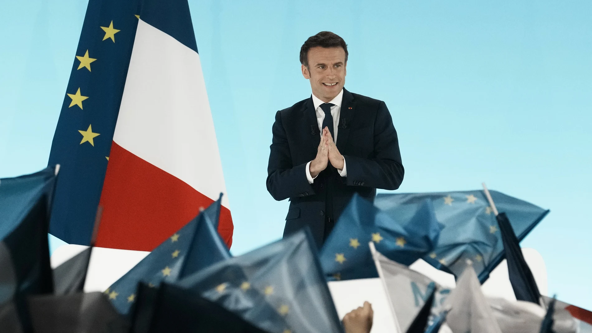 El presidente francés, Emmanuel Macron, fue el ganador de la primera vuelta de las elecciones de Francia.