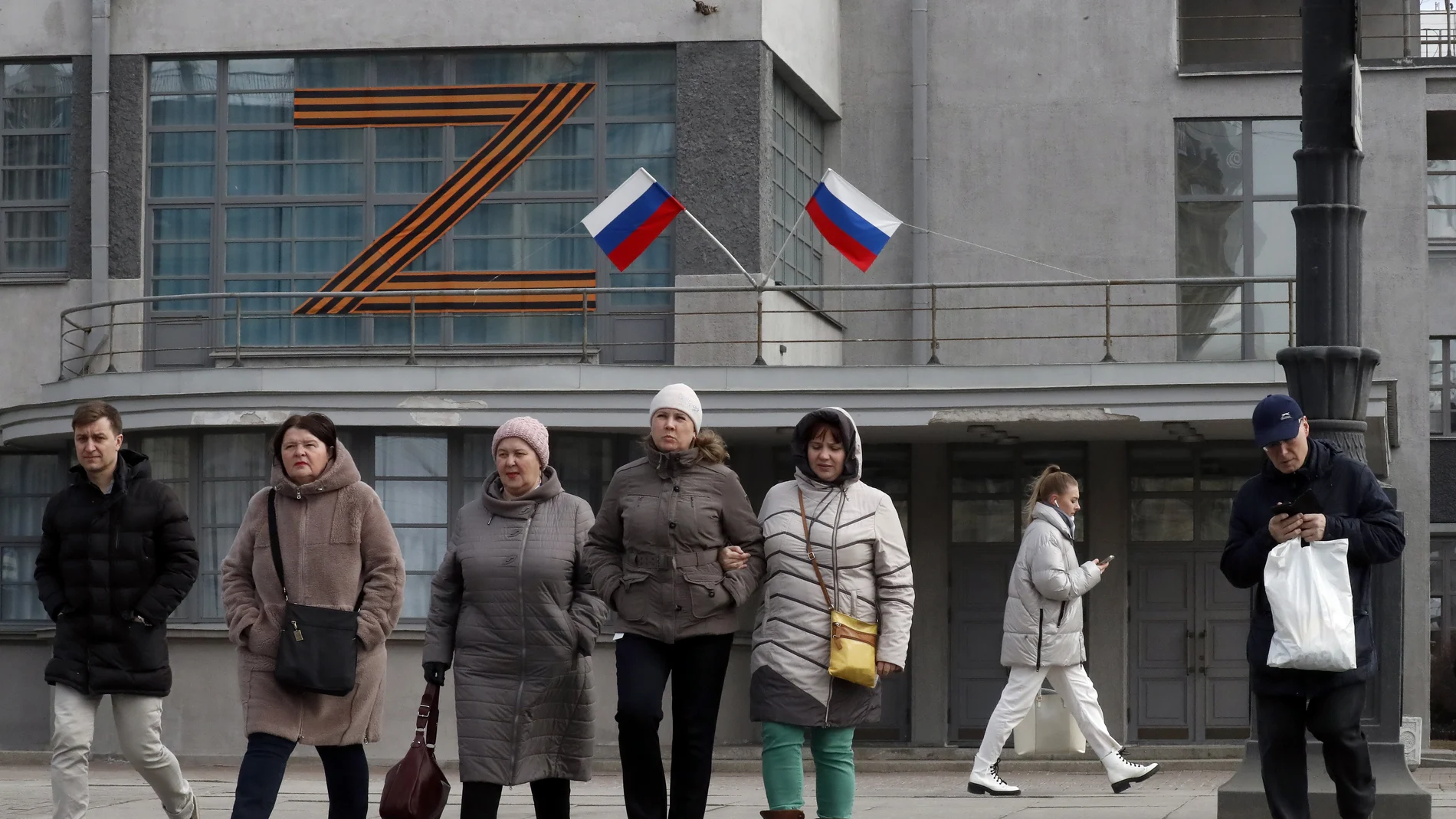 la letra Z en San Petersburgo