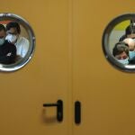 Opositores durante un examen en la Universidad Autónoma de Madrid