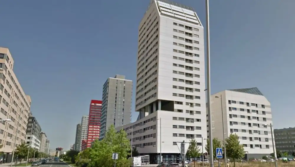 Imagen del nuevo "skyline" vitoriano, con la torre de Salburua, 27 en primer término y las otras torres de similar altura detrás.