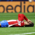 Joao Felix se lamenta durante el partido contra el Manchester City