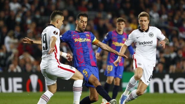 Sergio Busquets durante el último partido de Europa League de la anterior temporada