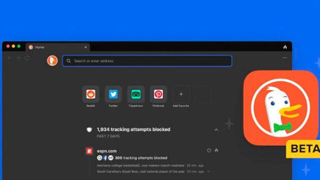 Captura del navegador de DuckDuckGo para Mac. Captura del navegador de DuckDuckGo para Mac.