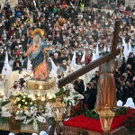 Procesión del Encuentro en la jornada del Jueves Santo de la Semana Santa de Burgos