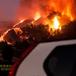La lava del Cumbre Vieja arrasando con todo lo que encontraba a su paso