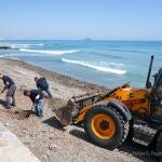 Trabajos de limpieza en las playas