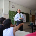 Ignacio Galán en la presentación de Educa Clima en la CiudadEscuela Muchachos, en Leganés.