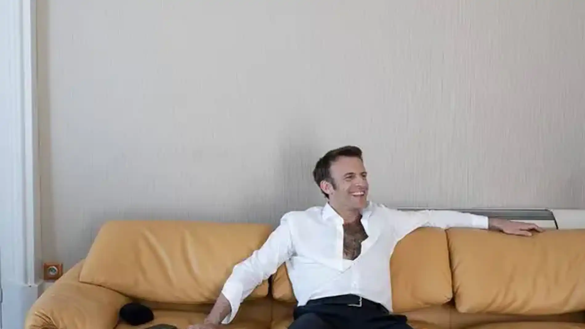 Emmanuel Macro antes de un mitin en Marsella