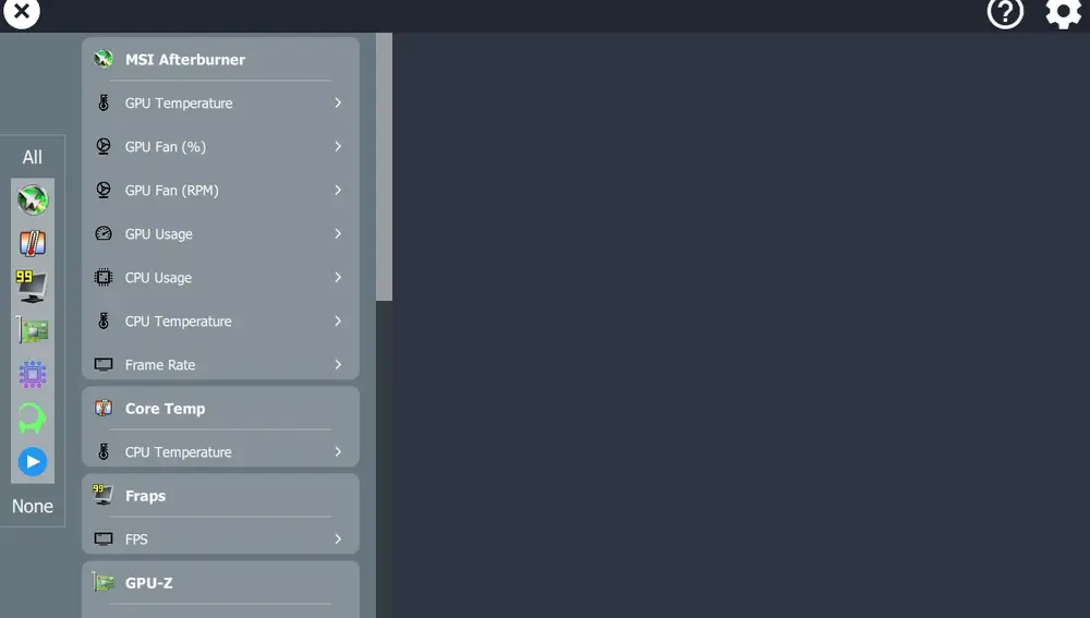 Desde el cliente para Windows de Pitikapp puedes escoger entre cuatro conocidas "apps" de monitoreo para mostrar su información en la segunda pantalla.