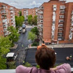 Operación asfalto en el barrio de Moratalaz