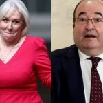 Nadine Dorries y Miquel Iceta