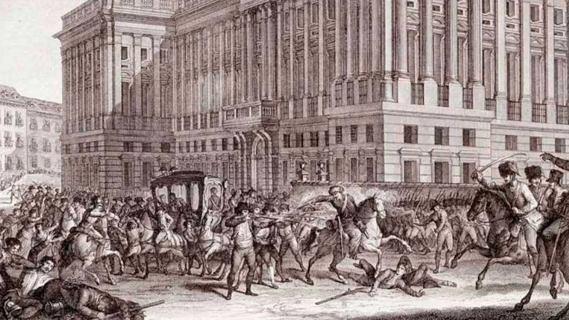 Obra de Zacarias Velázquez sobre el levantamiento del 2 de mayo en la BNE