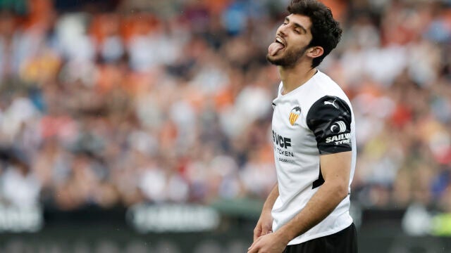 Gonçalo Guedes con el Valencia.