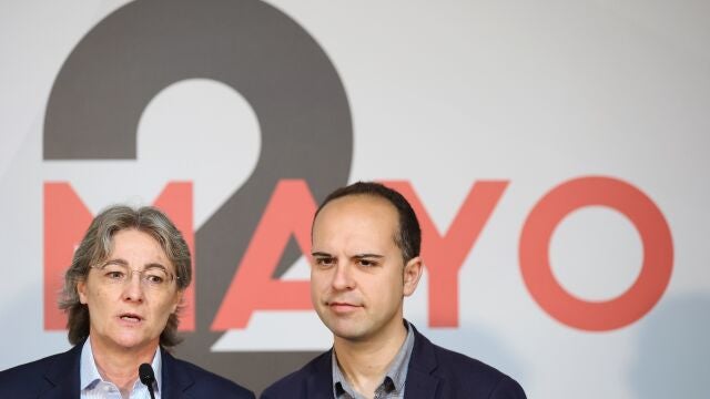 Marta Higueras, junto a José Manuel Calvo, en el acto del 2 de mayo en la Real Casa de Correos Eduardo Parra / Europa Press 02/05/2022