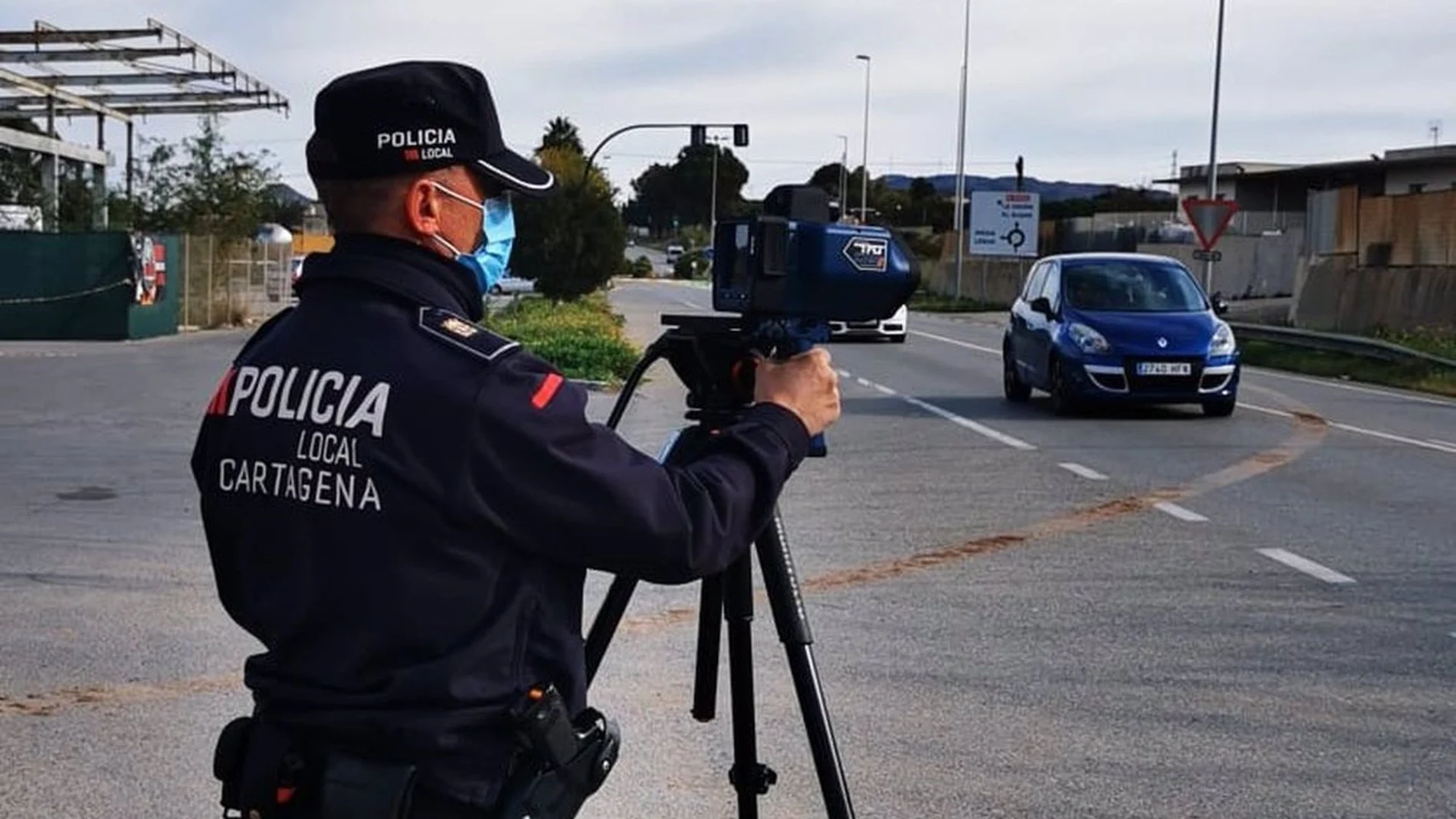 Control de velocidad de la Policía Local de Cartagena