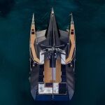 Exterior del yate de lujo Hanstaiger X-1.